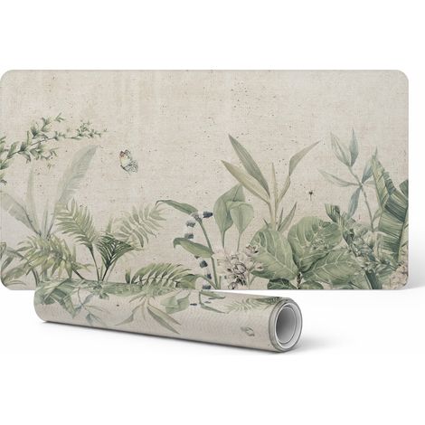 Alfombrilla de escritorio con dise帽o de selva ex贸tica para dise帽adores gr谩ficos y artistas, 100x50 cm.