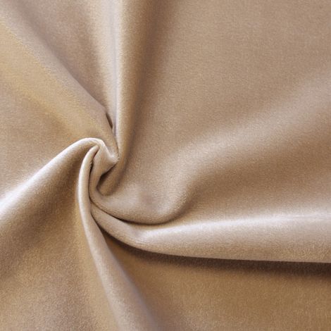 Tissu en velours uni ameublement Beige 145 cm