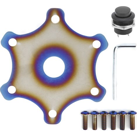 bouton de klaxon de volant universel en ABS et métal pour