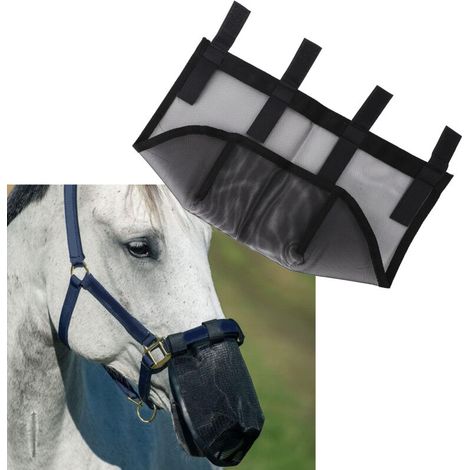 Masque Anti-Mouches pour Cheval en Tissu Mesh, Masque Protège-Nez Confortable, Adaptable et Facile à Porter - Pour la Protection du Livestock