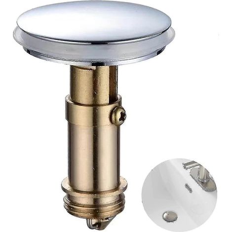 Lot de 2 bouchons de vidange de salle de bain à pression et à clic-clac, bouchon de vidange d'évier de 38 mm