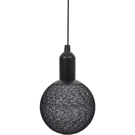 Boule lumineuse à suspendre noire (1/5)