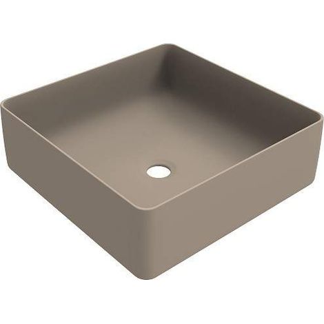 Lavabo quadrato d'appoggio da 416x416 mm in colore cappuccino opaco Ercos Musa BLCERPMUSA0011 Cappuccino opaco (1/3)