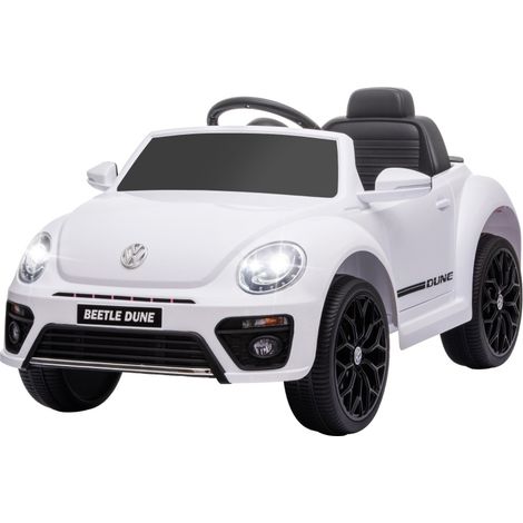 Elektrisches Kinderauto VW Käfer mit Fernbedienung und Musik, weiß (1/4)