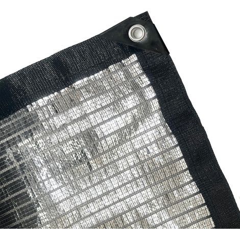 x 2 m aluminum shade netting, 75%-80% cooling, outdoor aluminum sun protection with eyelets for garden plants (1/5)