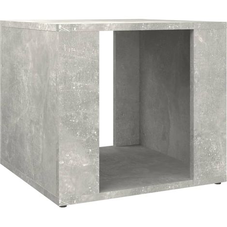 Mesita de noche con compartimento abierto 41 x 40 x 36 cm madera contrachapada gris DEC034038