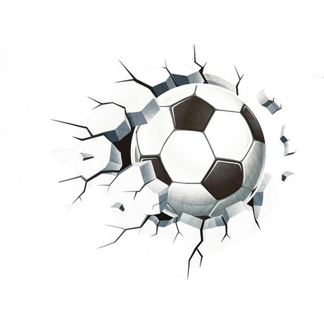 Stickers Muraux Football Décoration Chambre Enfants Deco Chambre Ado Garcon 3D Foot Poster Mural Autocollant Stickers Decal (1/5)