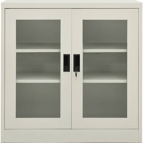 Maison Exclusive - Armadio per Ufficio Grigio Chiaro 90x40x90 cm in Acciaio (1/5)