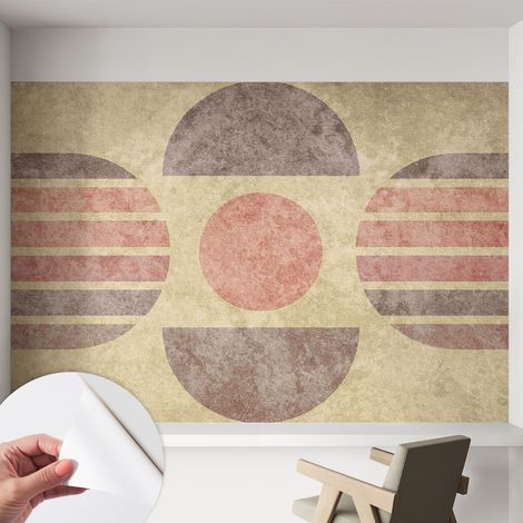Tapete Selbstklebend - abwaschbar - trendige Wanddeko - elegant Fototapete Geometrische Formen 152x104 cm (1/5)