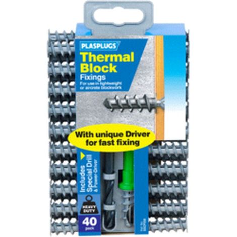PLASPLUGS Sscp558 Thermal Block Fixings (40) (1/2)
