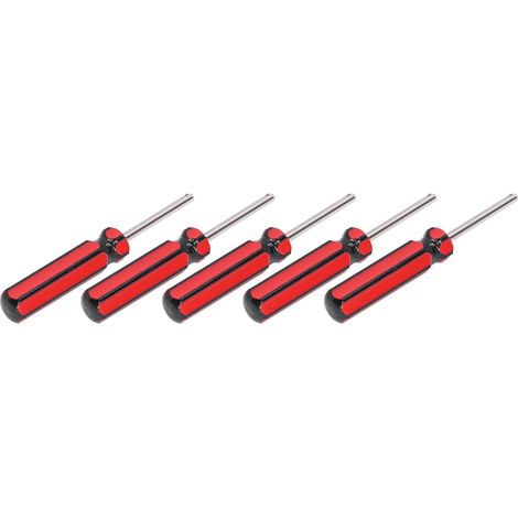Decdeal Tournevis de camion de voiture en acier de dissolvant de noyau de Valve de tête simple de 5 pièces pour des vélos de motos (1/5)