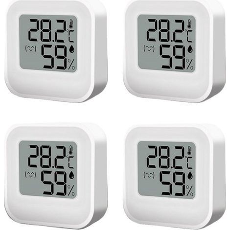 Longziming - Capteur de température sans fil - Capteur d'humidité - Écran LCD avec affichage de la VPD et de la profondeur - 1 pièce - Blanc (1/5)