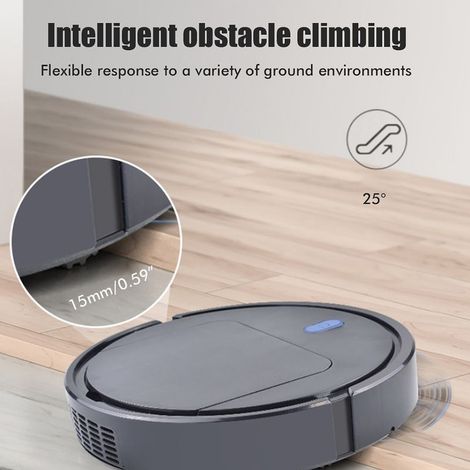 Robot Aspirateur Intelligent 3-en-1 pour Sols, Poils d'Animaux et Poussière - Nettoyage Automatique Domestique