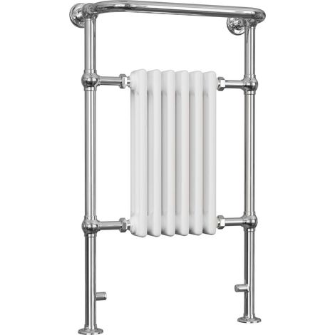 Arundel - White Traditional Towel Radiator - H963mm x W583mm - Floor Standing (1/3)