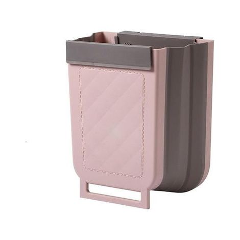 Cestino per rifiuti pieghevole generico da 9 litri, da appendere alla parete, ideale per cucina, auto e bagno. (1/5)