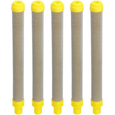 5 Pièces 100 Filtres à Mailles pour les Pistolets de Peinture Pulvérisateurs Airless Wagner éléments de Filtre en Acier Inoxydable (1/4)