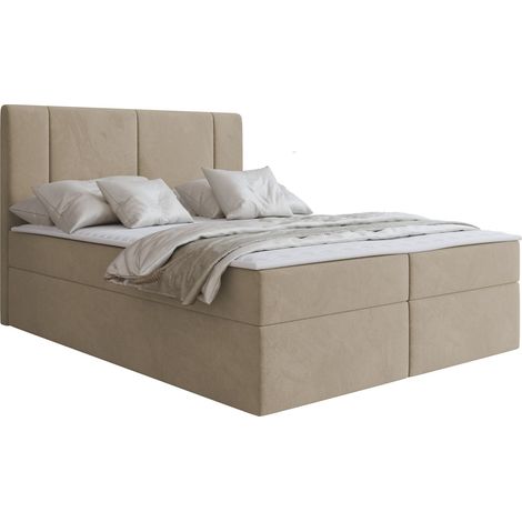 Cama continental Zanesville 101, Manila 02, Continental, Doble, 180x200, Tapiz, Somieres, 182x209x115cm