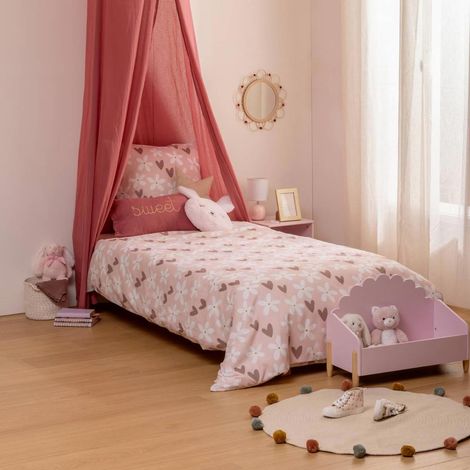 Parure de Lit 2 Pièces "Billie" 140x200cm Rose (1/5)