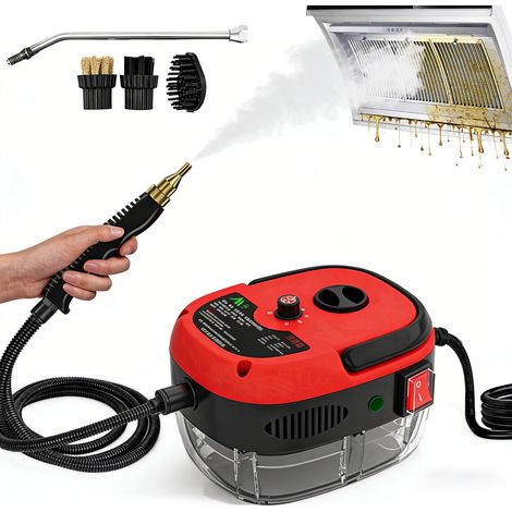 Limpiador a vapor multifuncional con accesorios y 6 velocidades, Limpiador a vapor de alta presión para eliminar manchas y limpiar (1/5)