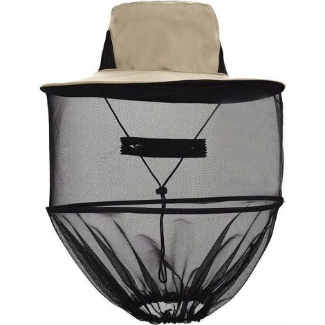 Chapeau d'Apiculteurs Chapeaux d'Apiculture avec Voile en Maille Contre Abeille Chapeau avec Filet Contre Moustique Insectes Chapeau de Soleil (1/5)