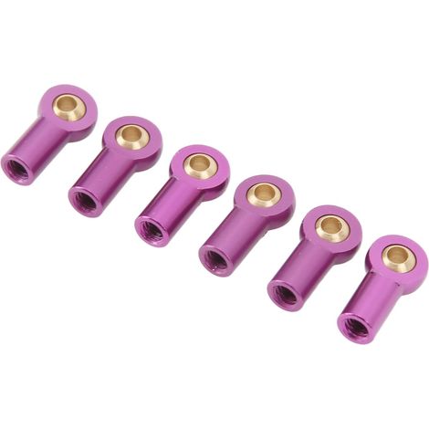 Satz mit 6 M3-Lenkgestängen aus Aluminiumlegierung mit Kugelgelenk und Halterung für 1/10 RC-Car (lila). (1/5)