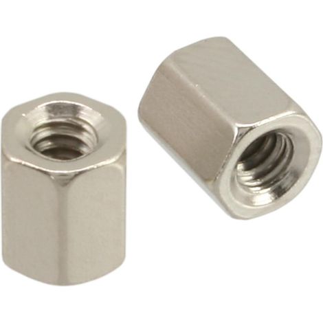 InLine UNC 4/40 schwarze Muttern 100 Stück 5,8 mm