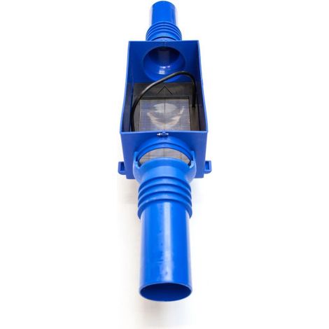 Filtre d'eau de pluie en ligne – Raccord Ø 110 mm – Mailles inox pour filtration efficace – Entretien facile avec anneaux d'encrage – Deva