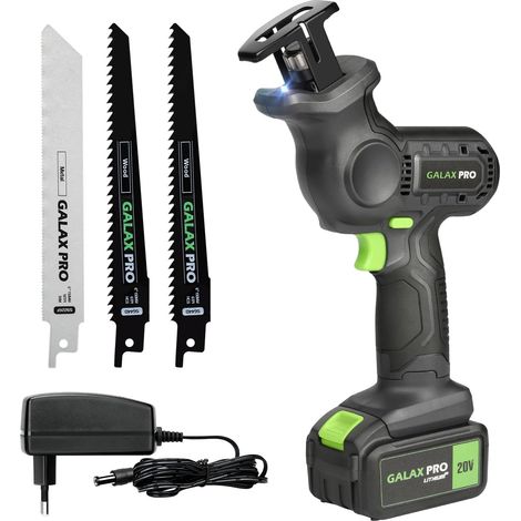 Kit de Scies alternatives sans fil haute capacité 20 V 4,0 Ah – Comprend 2 lames de coupe en bois et 1 lame de coupe en métal pour un usage polyvalent de bricolage et professionnel (1/5)