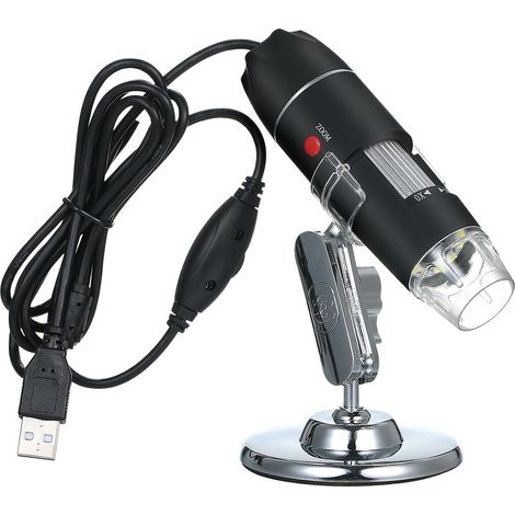 USB-Digitalmikroskop mit 1600-facher Vergrößerung, Kamera, 8 LEDs und Stativ, tragbar, handlich, Inspektionsvergrößerung