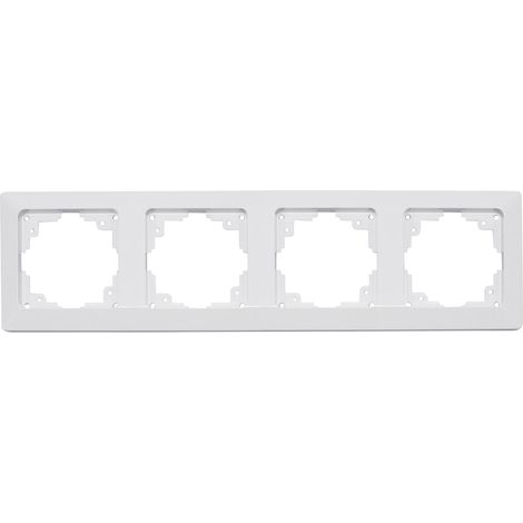 Cadre de recouvrement MILOS 22790, 4 fois, blanc mat