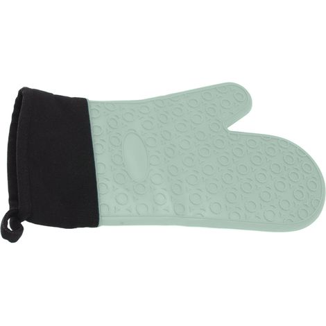 Gants de cuisine en silicone antidérapants, résistants aux hautes températures, 2 doigts, verts. (1/5)
