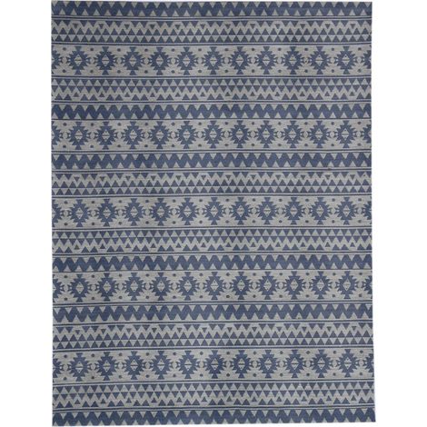 Tappeto In/Outdoor Sunny 210 Celeste con Motivo Etnico (1/4)