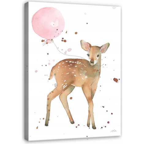 Peinture pour chambre d'enfant cerf pour mur 60x40 (1/3)
