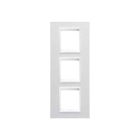 PLAQUE LUX INT. 2+2+2P V.MONOCHROME BL. GEWISS GW16227YB