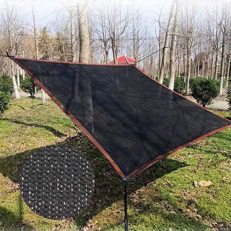 3x5m/9.84x16.4ft Filet D'ombrage Terrasse, Voile D'ombrage Toile D Ombrage Rectangulaire, Tissu D'ombrage avec Oeillets, pour (1/4)