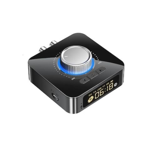 Adaptateur Bluetooth - Récepteur Émetteur Audio - Bluetooth 5.0 - RCA AUX USB TF - Affichage LED - 73 x 67 x 30 mm - Noir - 1 Pièce (1/5)