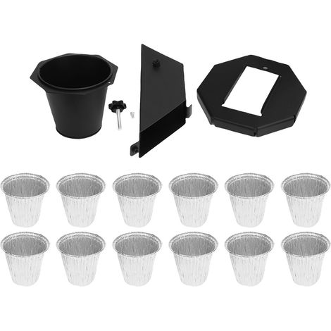Seau à graisse pour fumoir adapté aux grilles en acier de grande capacité Traeger, goutte à goutte avec couvercle, 12 doublures (1/5)