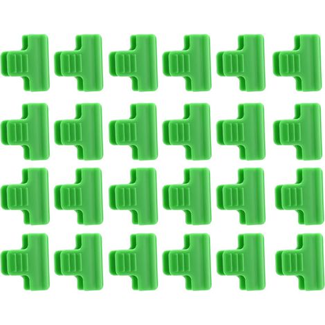Lot de 48 clips de serrage en plastique pour serre, filet de protection, tunnel, serre pour support d'extension de plantes (8 mm) (1/5)