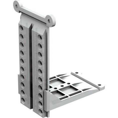 Slid'Up By Mantion – Kit de fixation sous pente – Lot de 2 pièces à angle droit – Adapté pour rails sous pente – Perforations multiples pour angles variés (1/3)