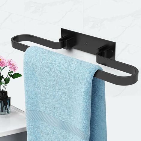 Porte Serviette Salle de Bain, ,90° Rotatives Porte-Serviettes Murale 40 cm (1/5)
