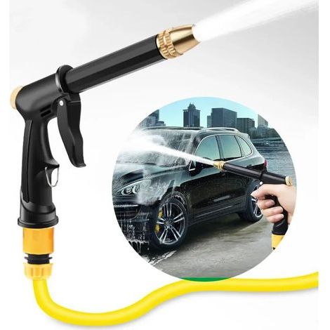 Kit de lavage et de nettoyage de voiture, pistolet à eau haute pression, jet pour tuyau d'arrosage, buse de tuyau, lance à mousse 1 pièce (tuyaux d'eau et autres accessoires non inclus) (1/5)