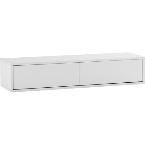 Konsolentisch schwebender Auri 2 schubladen Weiß