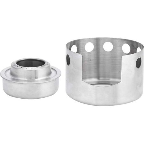 Rechaud Alcool Mini Réchaud Alcool, Camping Randonnée Réchauds à Alcool Portable Mini Réchaud en Acier Inoxydable avec Support Rechaud Alcool pour Carburant Solide Alcool Pique-Nique Camping (1/5)