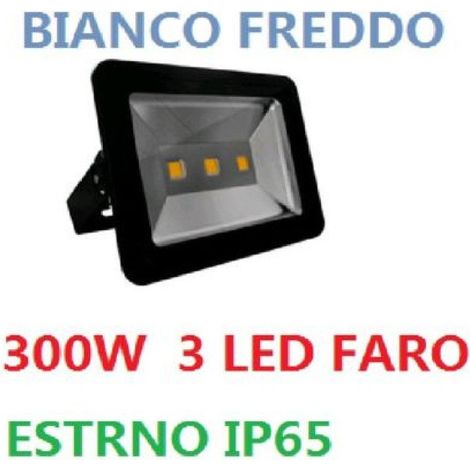 Trade Shop - 150 W WATT SCHWARZER IP65-LED-AUSSENSPOTLIGHT MIT 3 HOCHLEISTUNGS-WEISSEN LEDS -