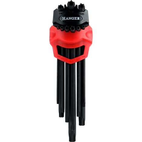 Jeu de 9 clés mâles étoile percée noires - HANGER - 250117 (1/5)