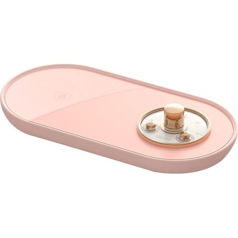 Mug Warmer USB Smart Thermostatic Coaster 55℃ Heating Cup Mat Coaster Coffee/Milk/Tea Warmer(Pink)