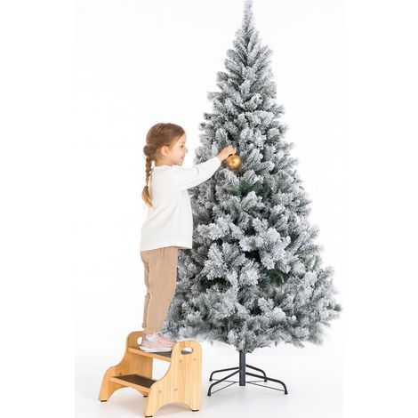 Albero di Natale Innevato Bianco Winter Palace Foltissimo 150cm 550 Rami Innesto (1/5)