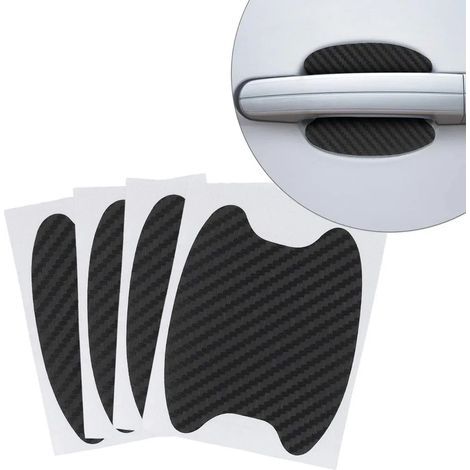Universelle Schutzfolie für Autotürgriffe, selbstklebend, 4er-Set – 3D Carbon Black (1/5)