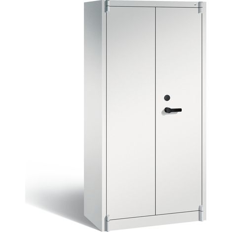 C+P Feuergeschützter Flügeltürenschrank Certos HxBxT 195x93x50cm Lichtgrau (1/5)
