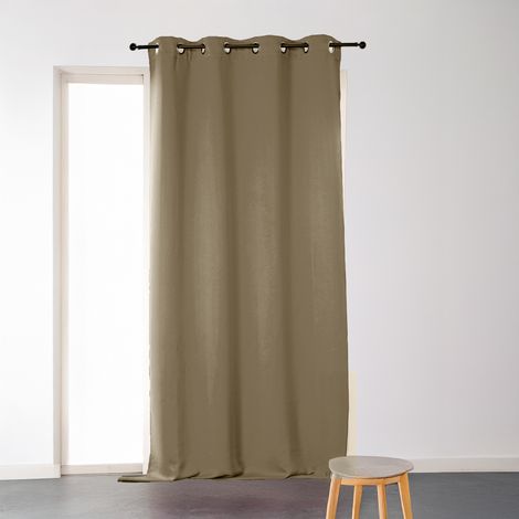 Paire de rideaux 80 % occultant 'Lola' Beige 140x240 cm